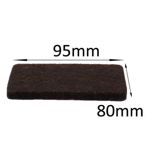 95mm x 80mm Rectangular Self Adhesive Furniture Felt Pads Protect